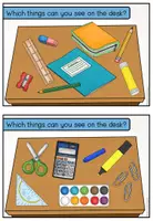 Vista previa - Tarjetas / Manipulativos - SCHOOL THINGS - Describing desks (Speaking/Writing Activity) - página 2