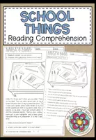 Vista previa - Hojas de trabajo - SCHOOL THINGS - Reading Comprehension (2-times differentiated) - Portada