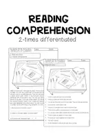 Vista previa - Hojas de trabajo - SCHOOL THINGS - Reading Comprehension (2-times differentiated) - página 1