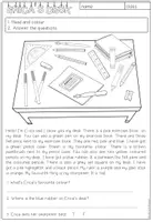 Vista previa - Hojas de trabajo - SCHOOL THINGS - Reading Comprehension (2-times differentiated) - página 2