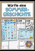 Vorschau - Arbeitsblätter - WÜRFELGESCHICHTE - SOMMER (+Arbeitsblätter) - Deckblatt