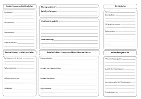 Vorschau - Lehrpläne/Lehrermaterial - Übersicht zur Schülerbeobachtung Lehrernotizen für Klassenlehrer - Seite 3