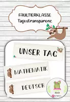 Vorschau - Präsentationen/Tafelbilder - Materialpaket Faultierklasse Klassendeko - Deckblatt