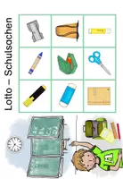 Vorschau - Spiele - Sprachförderung "Schulsachen": Lotto (DaZ/DaF) - Seite 3