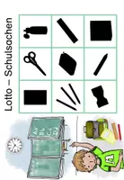 Vorschau - Spiele - Sprachförderung "Schulsachen": Schattenbilder-Lotto (DaZ/DaF) - Seite 2