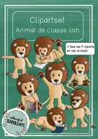 Aperçu - Cliparts/Visuels - Lot de cliparts - La classe des lions (usage privé) - Page de couverture
