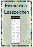 Vorschau - Fördermaterial/Inklusion - Einmaleins-Lesezeichen schwarz-weiß - Deckblatt