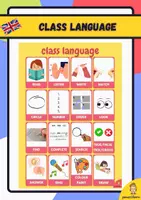 Vista previa - Tarjetas / Manipulativos - CLASS LANGUAGE FLASHCARDS - Portada