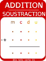 Aperçu - Autre type de ressources - Sous-mains maths modulable CP->CM1 - Edition Rouge PREMIUM - Page 2