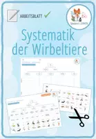 Vorschau - Arbeitsblätter - Wirbeltiere Systematik – Arbeitsblatt - Deckblatt