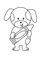 Vorschau - Mal- und Bastelvorlagen - Malbuch - Ben der Hund - Seite 1