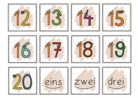 Vorschau - Spiele - Merkspiel / Zuordnungsspiel Zahlen ZR 20 - DaZ/ Mathe Klasse 1 - Merk es dir! - Seite 2