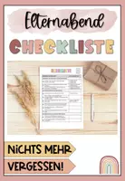 Vorschau - Anderer Materialtyp - Elternabend planen - Checkliste - Deckblatt