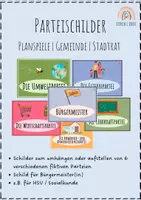 Vorschau - Bildkarten - Parteischilder (Planspiele, Gemeinde, Stadtrat) - Deckblatt