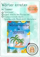 Vorschau - Spiele - Sprachspiel Jahreszeiten-Wörter erraten im Sommer - Deckblatt