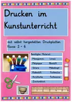 Vorschau - Präsentationen/Tafelbilder - Drucken im Kunstunterricht Klasse 2-6 - Deckblatt