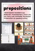 Vorschau - Arbeitsblätter - Materialpaket prepositions - Deckblatt