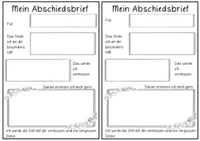 Vorschau - Arbeitsblätter - Abschiedsbrief von Schüler*innen - Deckblatt