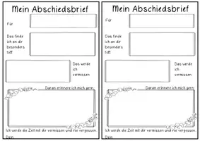 Vorschau - Arbeitsblätter - Abschiedsbrief von Schüler*innen - Seite 1