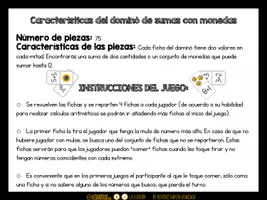 Vista previa - Juegos / Gamificación - Dominó de Sumas ¡Aritmética con Monedas! - página 3