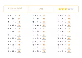 Vorschau - Arbeitsblätter - Klasse 4: Multiplizieren (Einmaleins und Zehnerzahlen) Level 3 - Seite 2