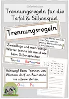 Vorschau - Arbeitsblätter - Trennungsregeln für die Tafel & Silbenspiel (Silben schwingen) - Deckblatt