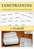 Vorschau - Fördermaterial/Inklusion - Lesetraining: V-Laute - Lesekarten - Deckblatt