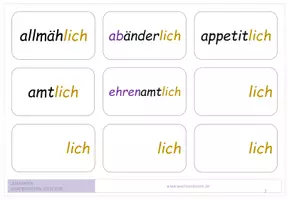 Vorschau - Fördermaterial/Inklusion - Lesetraining: Wortbausteine Adjektive - Lesekarten - Seite 3