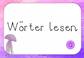 Vorschau - Interaktives Material - Wörter lesen interaktiv - Buchstabe Q - Seite 3