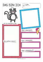 Vorschau - Arbeitsblätter - Das bin ich - Stinktierklasse Klassenmaskottchen - Seite 1