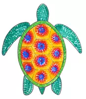 Vorschau - Mal- und Bastelvorlagen - Kunst im Sommer: "Schildkröte" tupfen (Dot Art) - Seite 2