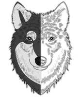 Vorschau - Mal- und Bastelvorlagen - Siberian Husky (Bildkarte, Poster Malen & Zeichnen, Malvorlagen, Tiere Kunst) - Deckblatt