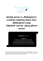 Vorschau - Arbeitsblätter - Comparing chants from Shakespeare's Macbeth and the Harry Potter movies - Deckblatt