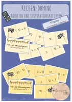 Vorschau - Spiele - Rechendomino Additions- und Subtraktionsaufgaben Klasse 1 - Deckblatt