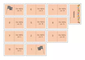 Vorschau - Spiele - Rechendomino Verdoppeln und Halbieren Klasse 1 - Seite 2