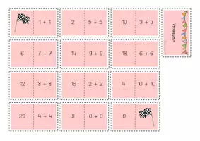 Vorschau - Spiele - Rechendomino Verdoppeln und Halbieren Klasse 1 - Seite 1