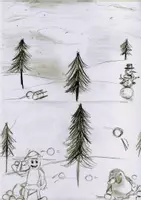 Vorschau - Präsentationen/Tafelbilder - Winter Bildergeschichte - Deckblatt
