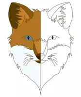 Vorschau - Mal- und Bastelvorlagen - Fuchs Waldtier (Bildkarte, Poster Malen & Zeichnen, Malvorlagen, Tiere Kunst) - Deckblatt