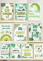 Vorschau - Poster - 10 Stück Wandbilder für die Klasse, Poster mit Motivationssprüchen und Affirmationen - Deckblatt