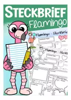 Aperçu - Apprentissages en autonomie - Flamingo Steckbrief deutsch Unterrichtsmaterial (bilingualer) Unterricht Deutsch / Biologie / Sachunterricht DAZ (Lieblingstier vorstellen) - Page de couverture
