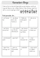 Vorschau - Arbeitsblätter - Kennenlernbingo/Kennlernbingo/Kennenlernspiel - Finde jemanden, der ... - Seite 3