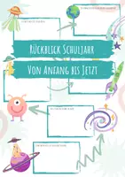 Vorschau - Arbeitsblätter - Jahresrückblick Schuljahresende - Reflektion und Selbstwahrnehmung - Deckblatt