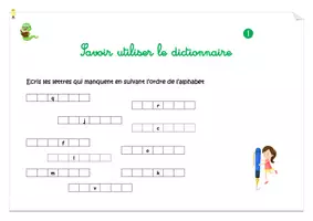 Aperçu - Apprentissages en autonomie - Français Orthographe Savoir utiliser le dictionnaire P3 - Page 1