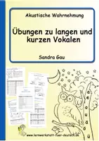 Vorschau - Arbeitsblätter - Freebie Übungen zu langen und kurzen Vokalen - Deckblatt