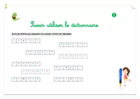 Aperçu - Apprentissages en autonomie - Françai : Orthographe savoir utiliser le dico correctif P3 - Page 1