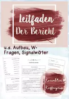 Vorschau - Arbeitsblätter - Leitfaden / Merkblatt - Der Bericht (Unfallbericht etc.) - passend für alle Stufen - Deckblatt