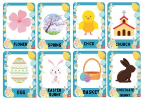 Vista previa - Tarjetas / Manipulativos - EASTER FLASHCARDS - página 1
