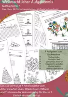 Vorschau - Arbeitsblätter - Weihnachten - Weihnachtliche Rechenaufgaben Mathematik Klasse 3 / 4 - Deckblatt
