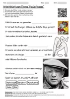 Vorschau - Arbeitsblätter - Lernposter + Arbeitsblatt "Pablo Picasso" + Onlineübung & MP3 + Mindmap + Infografik - Seite 1