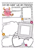 Vorschau - Arbeitsblätter - Meine Stärken - Monsterklasse / Klassenmaskottchen Monster - Seite 1